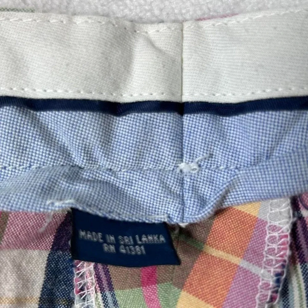 Vintage POLO Ralph Lauren Sportswear SHORTS 1967 Men 42 Plaid Flat Front‎ Chino